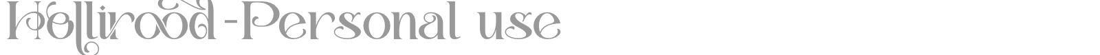 Hollirood font preview