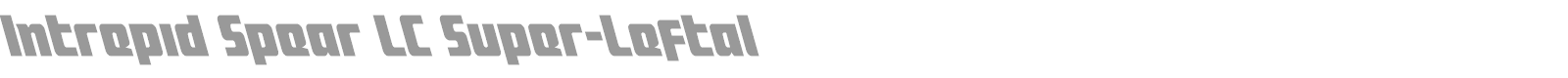 Intrepid Spear font preview
