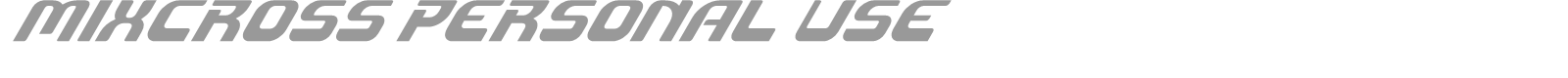Mixcross font preview
