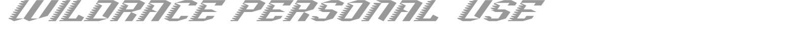Wildrace font preview