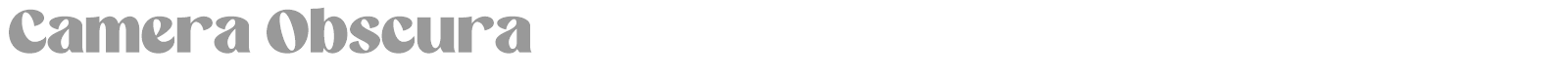 Camera Obscura font preview