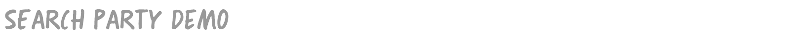 Search Party font preview