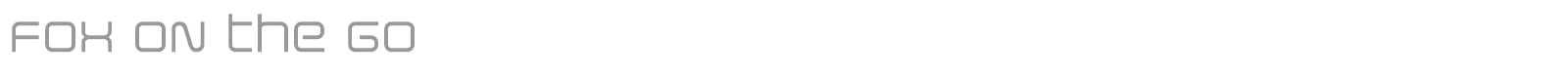 Fox on the Go font preview