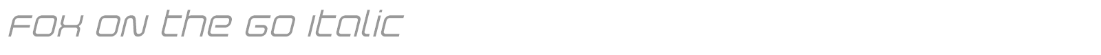 Fox on the Go font preview