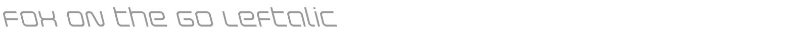 Fox on the Go font preview