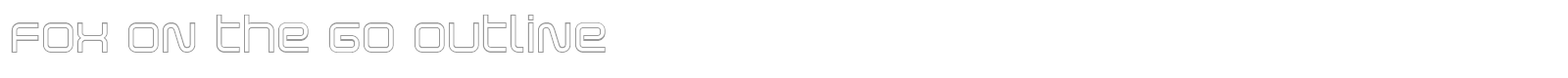 Fox on the Go font preview