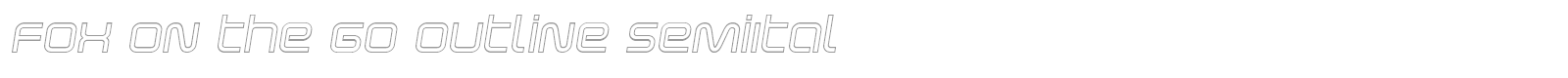 Fox on the Go font preview