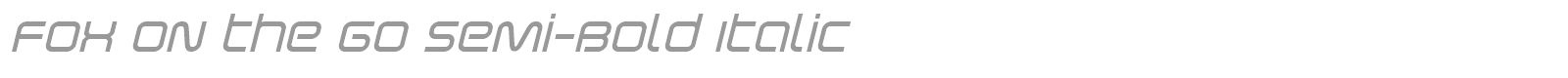 Fox on the Go font preview