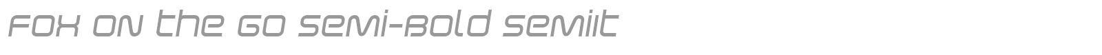 Fox on the Go font preview