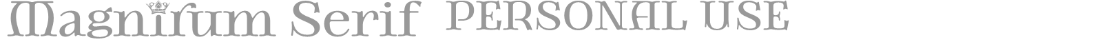 Magnirum Serif font preview