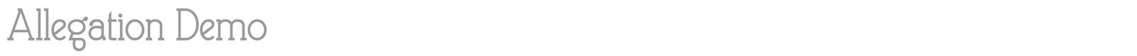 Allegation font preview