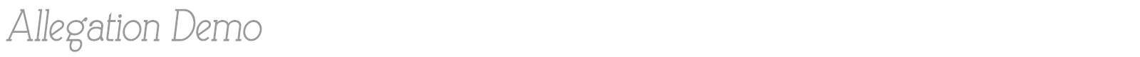 Allegation font preview
