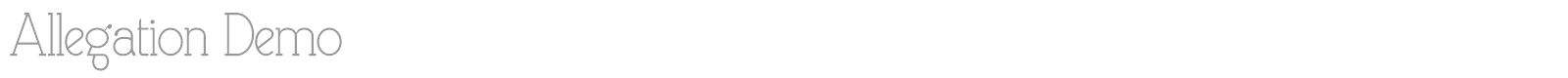 Allegation font preview