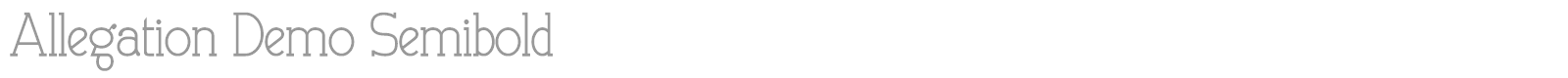 Allegation font preview