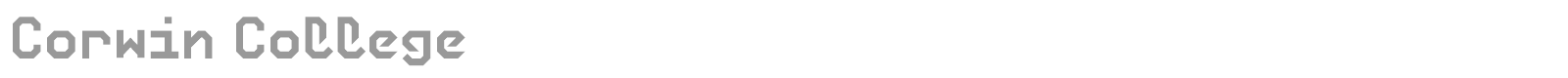 Corwin College font preview