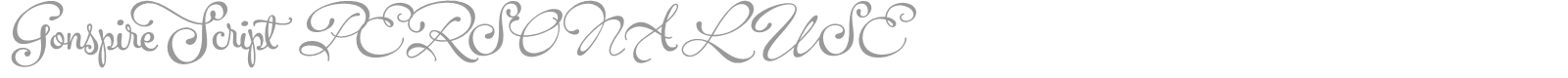 Gonspire Script font preview