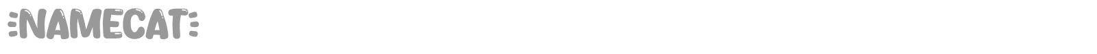 Namecat font preview