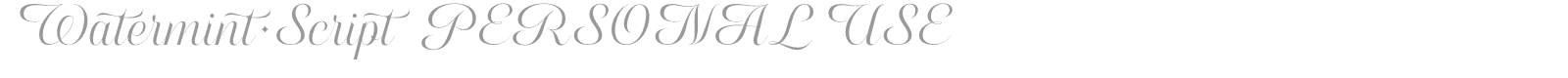 Watermint Script font preview