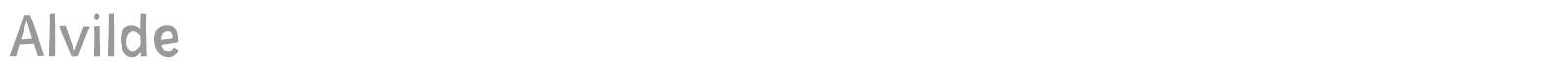 Alvilde font preview