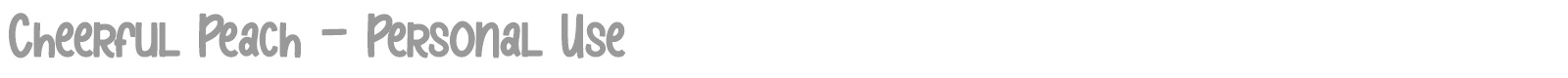 Cheerful Peach font preview