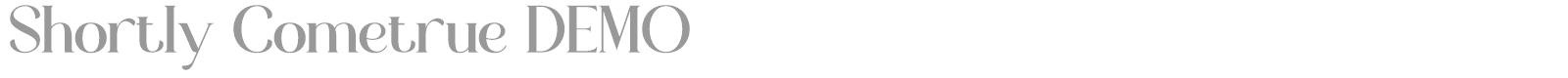 Shortly Cometrue font preview