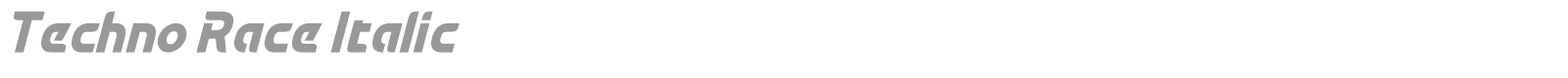 Techno Race font preview