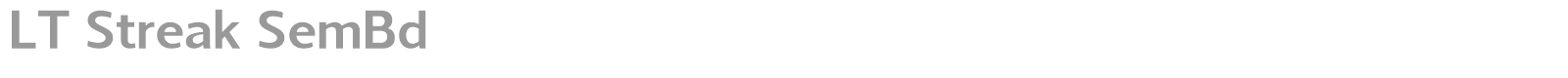 LT Streak font preview