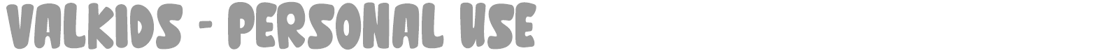 Valkids font preview