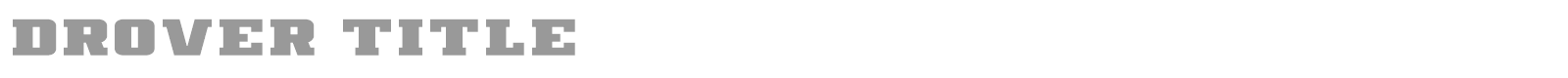 Drover font preview