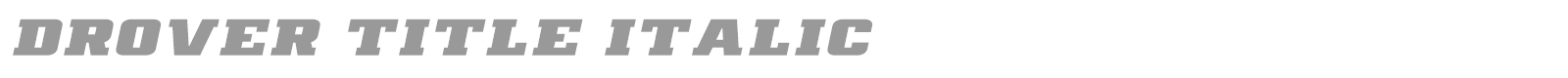 Drover font preview