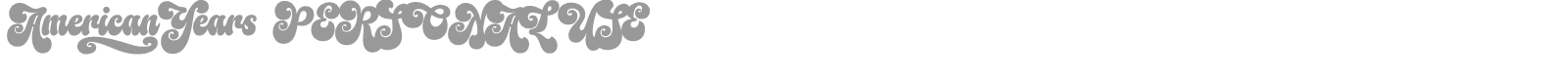 American Years font preview