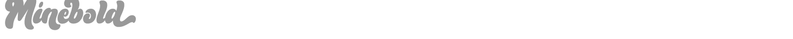 Minebold font preview