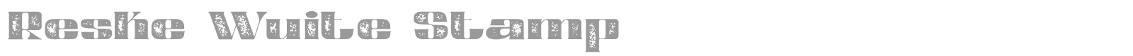 Reske Wuite font preview