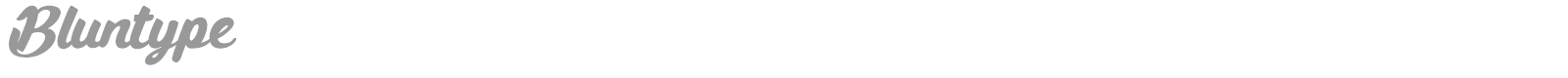 Bluntype font preview