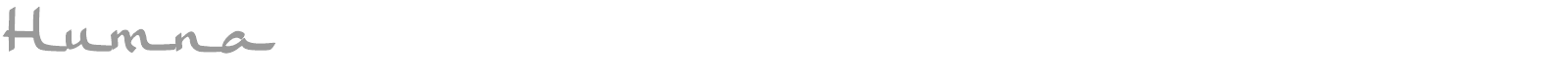 Humna font preview