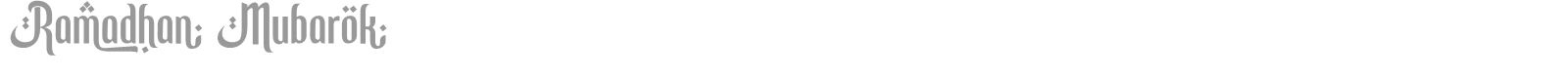 Ramadhan Mubarok font preview