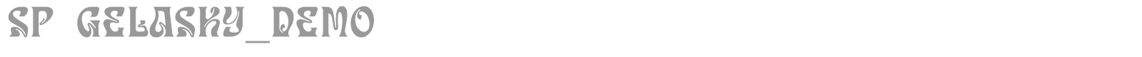SP Gelasky font preview