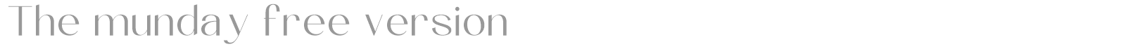 The Munday font preview