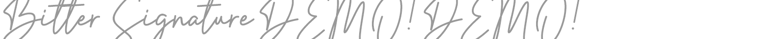 Bitter Signature font preview