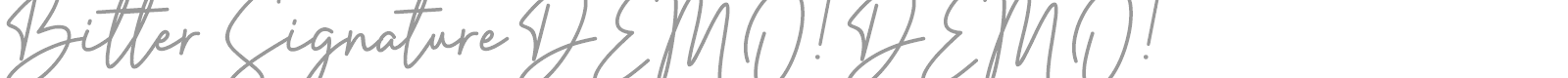 Bitter Signature font preview