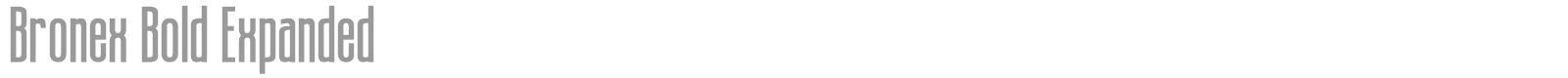Bronex font preview