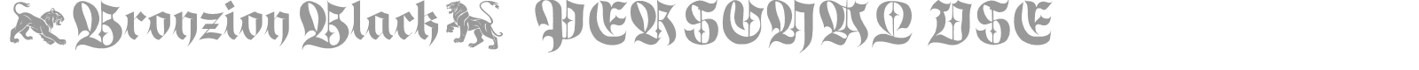 Bronzion Black font preview
