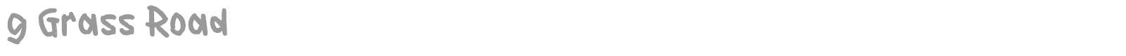 g Grass Road font preview