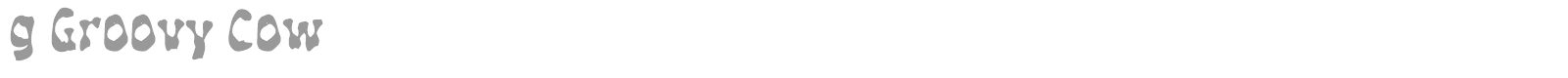g Groovy Cow font preview
