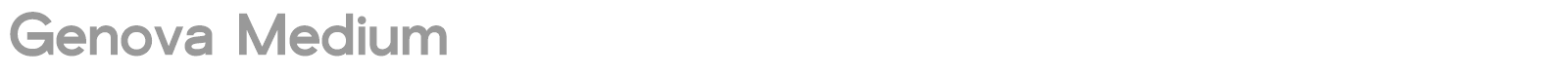 Genova font preview