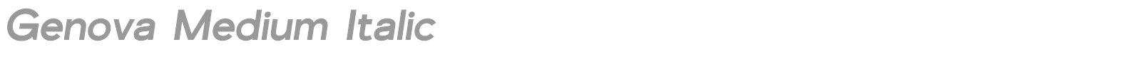 Genova font preview