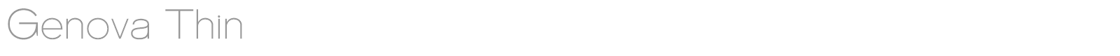 Genova font preview
