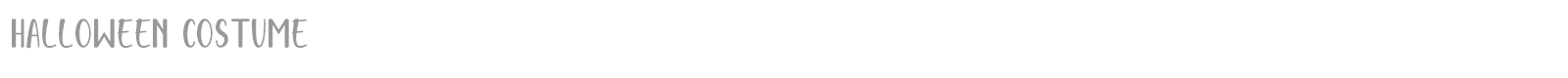 Halloween Costume font preview