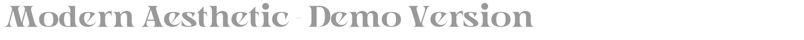 Modern Aesthetic font preview