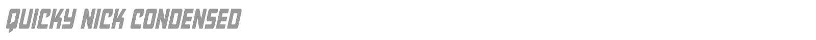 Quicky Nick font preview
